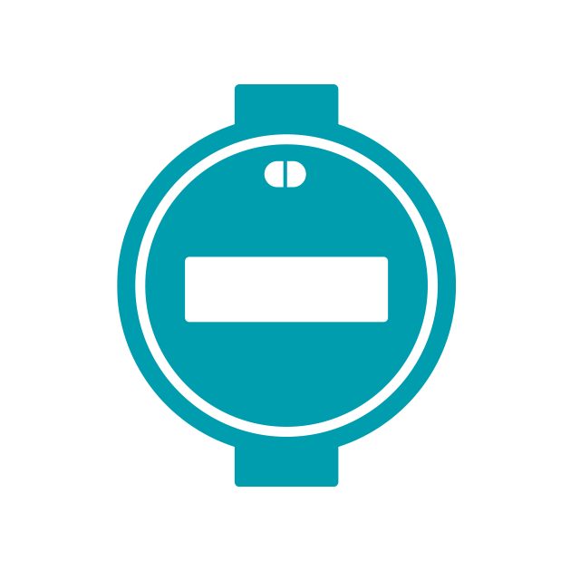 Water meter icon in teal